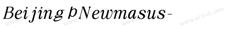 Beijing | Newmasus字体转换